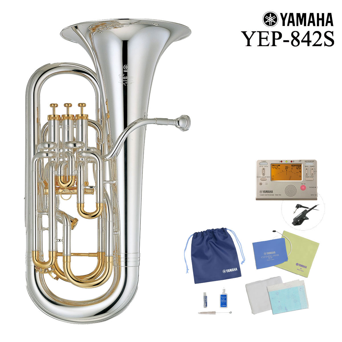 YAMAHA /YEP-842S ヤマハ ユーフォニアム YEP842S シルバーメッキ コンペンセイティング・システム搭載モデル  《特典セット付》《未展示倉庫保管の新品をお届け》《出荷前検品》《5年保証》【YRK】 | イシバシ楽器　ＷＥＢ　ＳＨＯＰ