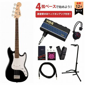 Squier by Fender / Sonic Bronco Bass Laurel FB White PG Black VOXwbhzAv3tGLx[XS҃ZbgRyYRKz