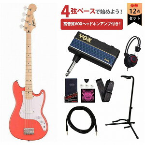 Squier by Fender / Sonic Bronco Bass Maple FB White PG Tahitian Coral VOXwbhzAv3tGLx[XS҃ZbgRyYRKz
