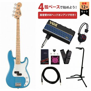 Squier by Fender / Sonic Precision Bass Maple FB White PG California Blue VOX�w�b�h�z���A���v3�t���G���L�x�[�X���S�҃Z�b�gR�yYRK�z