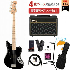 Squier by Fender / Affinity Series Jaguar Bass H Maple FB Black PG Black VOXAvtGLx[XS҃ZbgR