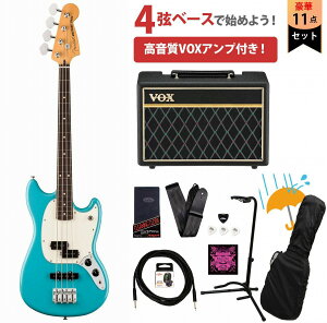 Fender / Player II Mustang Bass PJ Rosewood FB Aquatone Blue VOXAvtGLx[XS҃ZbgRyYRKz