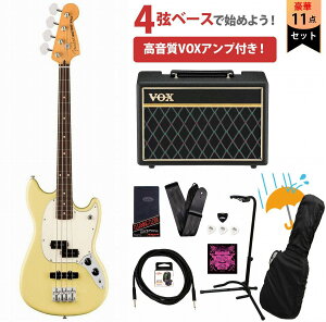 Fender / Player II Mustang Bass PJ Rosewood FB Hialeah Yellow VOXAvtGLx[XS҃ZbgRyYRKz