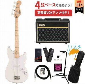 Squier by Fender / Sonic Bronco Bass Maple FB White PG Arctic White VOXAvtGLx[XS҃ZbgRyYRKz