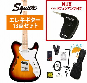 Squier by Fender / Affinity Series Telecaster Thinline Maple Fingerboard White PG 3-Color Sunburst GP-1AvtGLM^[S҃ZbgRyYRKz