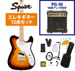 Squier by Fender / Affinity Series Telecaster Thinline Maple Fingerboard White PG 3-Color Sunburst PG-10AvtGLM^[S҃ZbgRyYRKz