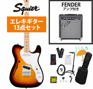 Squier by Fender / Affinity Series Telecaster Thinline Maple Fingerboard White PG 3-Color Sunburst Fender 10WAvtGLM^[S҃ZbgRyYRKz