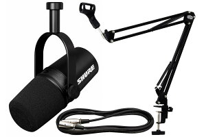 SHURE �V���A / MV7X�y�A�[���X�^���h��3m�}�C�N�P�[�u�� �Z�b�g�I�z�|�b�h�L���X�g�}�C�N���z���y�������K�i2�N�ۏ؁z�yPNG�z
