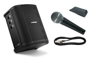 BOSE �{�[�Y / S1 PRO+�ySM58 LCE �� 3m�}�C�N�P�[�u�� �Z�b�g�z�s���X�I���W�i���E�X���[�u�E�o�b�O�v���[���g�t�yPNG�z