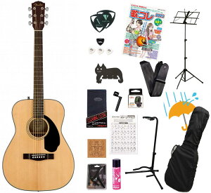 Fender Acoustic / CC-60S Concert Natural WN フェンダー アコースティックギター フォークギター CC60S 入門 アコギ弾き語りてんこ盛り18点初心者セットR【YRK】