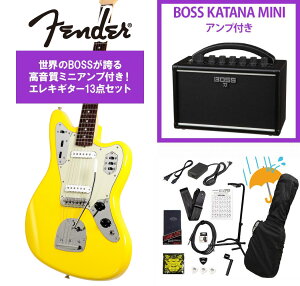 Fender / ISHIBASHI FSR Made in Japan Traditional 60s Jaguar Graffiti Yellow �t�F���_�[BOSS KATANA MINI �A���v�t��13�_�Z�b�g�I�yYRK�z