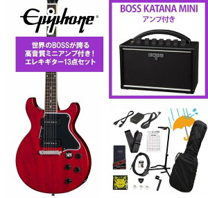 Epiphone / Inspired by Gibson Les Paul Special Double Cut Cherry Red �G�s�t�H�� KATANA MINI �A���v�t��13�_�Z�b�g�I�yYRK�z