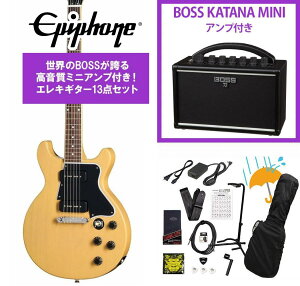 Epiphone / Inspired by Gibson Les Paul Special Double Cut TV Yellow �G�s�t�H�� KATANA MINI �A���v�t��13�_�Z�b�g�I�yYRK�z