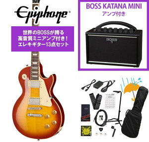 Epiphone / Inspired by Gibson Les Paul Standard 50s Figured Washed Cherry Sunburst �G�s�t�H�� KATANA MINI �A���v�t��13�_�Z�b�g�I�yYRK�z
