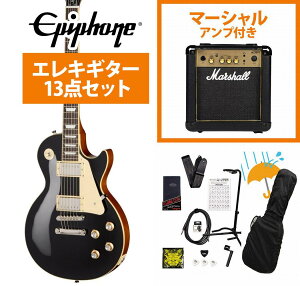 Epiphone / Inspired by Gibson Les Paul Standard 60s Ebony �G�s�t�H�� Marshall MG10�A���v�t���G���L�M�^�[���S�҃Z�b�gR�yYRK�z