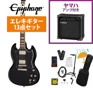 Epiphone / Inspired by Gibson SG Standard Ebony �G�s�t�H�� YAMAHA GA15II�A���v�t�����S�҃Z�b�gR�yYRK�z