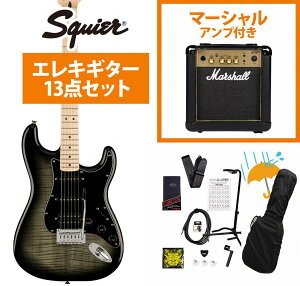 Squier by Fender / Affinity Series Stratocaster FMT HSS Maple FB BK PG Black Burst GLM^[ Marshall MG10AvtGLM^[S҃ZbgRyYRKz