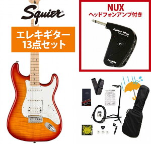 Squier by Fender / Affinity Series Stratocaster FMT HSS Maple FB WH PG Sienna Sunburst エレキギター GP-1アンプ付属エレキギター初心者セットR【YRK】