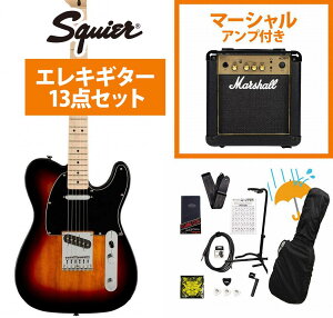 Squier by Fender / Affinity Series Telecaster Maple FB BK PG 3-Color Sunburst GLM^[ Marshall MG10AvtGLM^[S҃ZbgRyYRKz