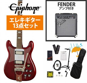 Epiphone / Crestwood Custom Tremotone Cherry (CH) �N���X�g�E�b�h Fender 10W�A���v�t���G���L�M�^�[���S�҃Z�b�gR�yYRK�z