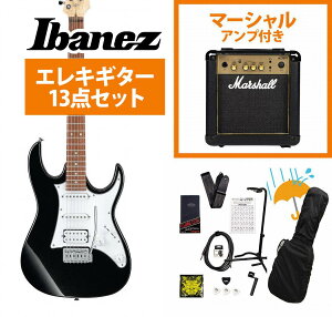 Ibanez / GRX40 Black Night GRX40-BKN GIO Series 入門用 Marshall MG10アンプ付属エレキギター初心者セットR