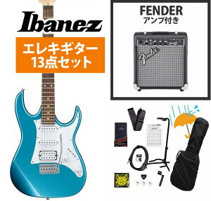 Ibanez / Gio GRX40-MLB (Metallic Light Blue) 入門用 Fender 10Wアンプ付属エレキギター初心者セットR【YRK】