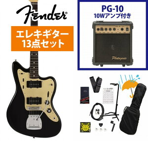 Fender / Made In Japan INORAN Jazzmaster Rosewood FB Black PG-10アンプ付属エレキギター初心者セットR