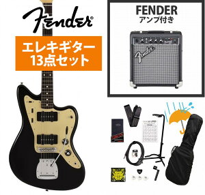 Fender / Made In Japan INORAN Jazzmaster Rosewood FB Black Fender 10Wアンプ付属エレキギター初心者セットR
