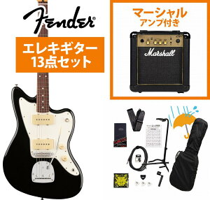 Fender / Player II Jazzmaster Rosewood FB Black エレキギター Marshall MG10アンプ付属エレキギター初心者セットR【YRK】