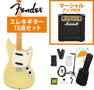 Fender / Player II Mustang Maple FB Hialeah Yellow �G���L�M�^�[ Marshall MG10�A���v�t���G���L�M�^�[���S�҃Z�b�gR�yYRK�z
