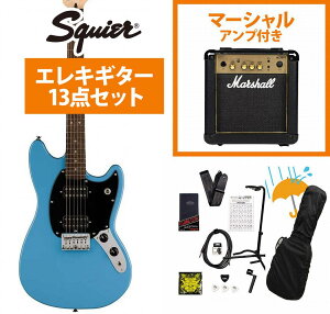 Squier by Fender / Sonic Mustang HH Laurel FB BK PG California Blue Marshall MG10AvtGLM^[S҃ZbgRyYRKz