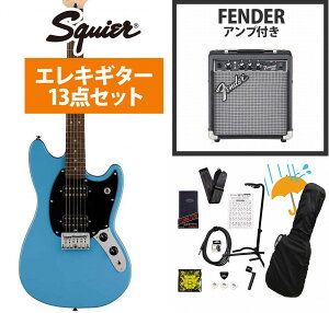Squier by Fender / Sonic Mustang HH Laurel FB BK PG California Blue Fender 10WAvtGLM^[S҃ZbgRyYRKz