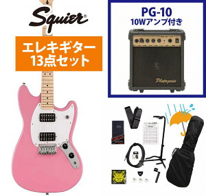 Squier by Fender / Sonic Mustang HH Maple FB WH PG Flash Pink PG-10AvtGLM^[S҃ZbgRyYRKz