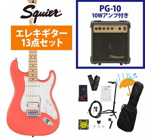 Squier by Fender / Sonic Stratocaster HSS Maple FB WH PG Tahitian Coral PG-10AvtGLM^[S҃ZbgRyYRKz