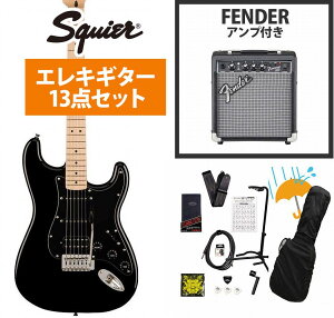 Squier by Fender / Sonic Stratocaster HSS Maple FB BK PG Black Fender 10WAvtGLM^[S҃ZbgRyYRKz