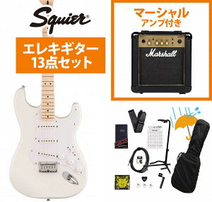Squier by Fender / Sonic Stratocaster HT Maple FB WH PG Arctic White Marshall MG10�A���v�t���G���L�M�^�[���S�҃Z�b�gR�yYRK�z