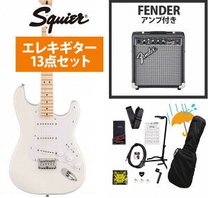 Squier by Fender / Sonic Stratocaster HT Maple FB WH PG Arctic White Fender 10W�A���v�t���G���L�M�^�[���S�҃Z�b�gR�yYRK�z