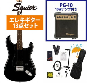 Squier by Fender / Sonic Stratocaster HT H Laurel FB BK PG Black PG-10AvtGLM^[S҃ZbgRyYRKz