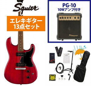 Squier by Fender / Paranormal Strat-O-Sonic Laurel FB BK PG Crimson Red Transparent PG-10AvtGLM^[S҃ZbgRyYRKz
