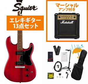Squier by Fender / Paranormal Strat-O-Sonic Laurel FB BK PG Crimson Red Transparent Marshall MG10AvtGLM^[S҃ZbgRyYRKz