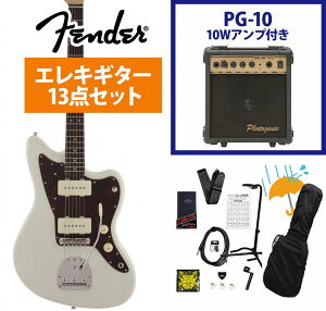Fender / Made in Japan Traditional 60s Jazzmaster Rosewood FB Olympic White PG-10アンプ付属エレキギター初心者セットR《FENDER充電式チューナープレゼント!》【YRK】