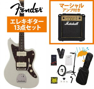 Fender / Made in Japan Traditional 60s Jazzmaster Rosewood FB Olympic White Marshall MG10アンプ付属エレキギター初心者セットR《FENDER充電式チューナープレゼント!》【YRK】
