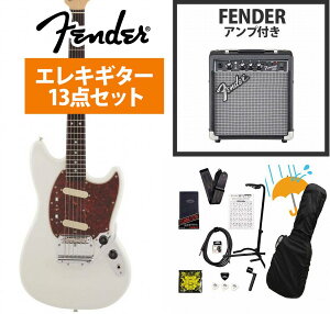 Fender / Made in Japan Traditional 60s Mustang Rosewood FB Olympic White Fender 10Wアンプ付属エレキギター初心者セットR《FENDER充電式チューナープレゼント!》【YRK】