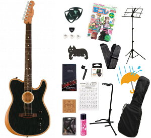 Fender / Acoustasonic Player Telecaster Rosewood Fingerboard Brushed Black �A�R�X�^�\�j�b�N �G���A�R�A�R�M�e�����Ă񂱐���18�_���S�҃Z�b�gR�yYRK�z