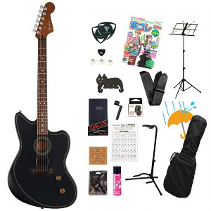 Fender / Acoustasonic Standard Jazzmaster Black �t�F���_�[�A�R�M�e�����Ă񂱐���18�_���S�҃Z�b�gR�yYRK�z