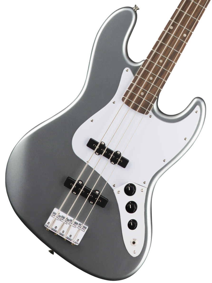 リーズナブルながらも本格的なサウンドが楽しめるAffinityシリーズ Squier by Fender Affinity Jazz Silver 送料無料でお届けします 限定モデル Fingerboard Slick Laurel 新作 Bass