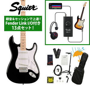 Squier / Sonic Stratocaster Maple Fingerboard White Pickguard Black XNC[ ^ZbVŏBIFender Link I/Ot13_ZbgyYRKz