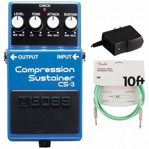 BOSS / CS-3 Compression Sustainer RvbT[ A_v^[PSA-100S2+FenderP[u(Surf Green/3m) wZbgyPNGz