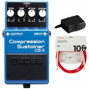 BOSS / CS-3 Compression Sustainer RvbT[ A_v^[PSA-100S2+FenderP[u(Fiesta Red/3m) wZbgyPNGz