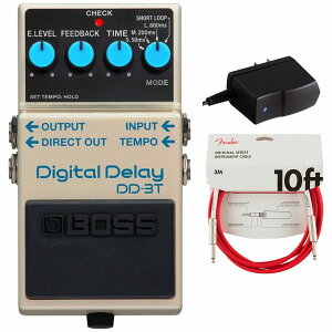 BOSS / DD-3T Digital Delay fW^fBC A_v^[PSA-100S2+FenderP[u(Fiesta Red/3m) wZbgyPNGz